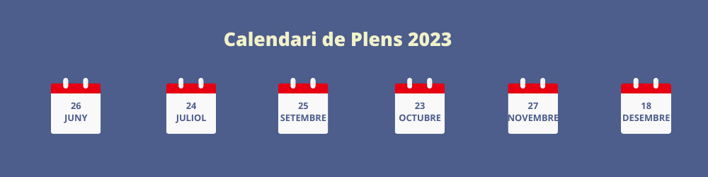 Calendari de Plens 2023 segon semestre